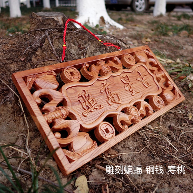 速发桃木雕吉大高照门门牌匾挂件横批装饰星门口对邻居大贴家用墙
