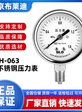 速发BLD全TH-06Y不锈钢压力表径向2.耐级5高温M14*1.5