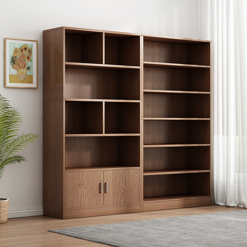 速发简易书分落地置物架一体靠墙客厅收纳柜子格子储层柜架物家用