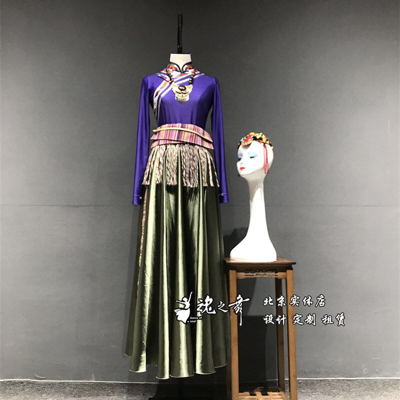速发北京舞之舞专业新款藏族藏式服蹈魂舞台表演服艺考少数民族服