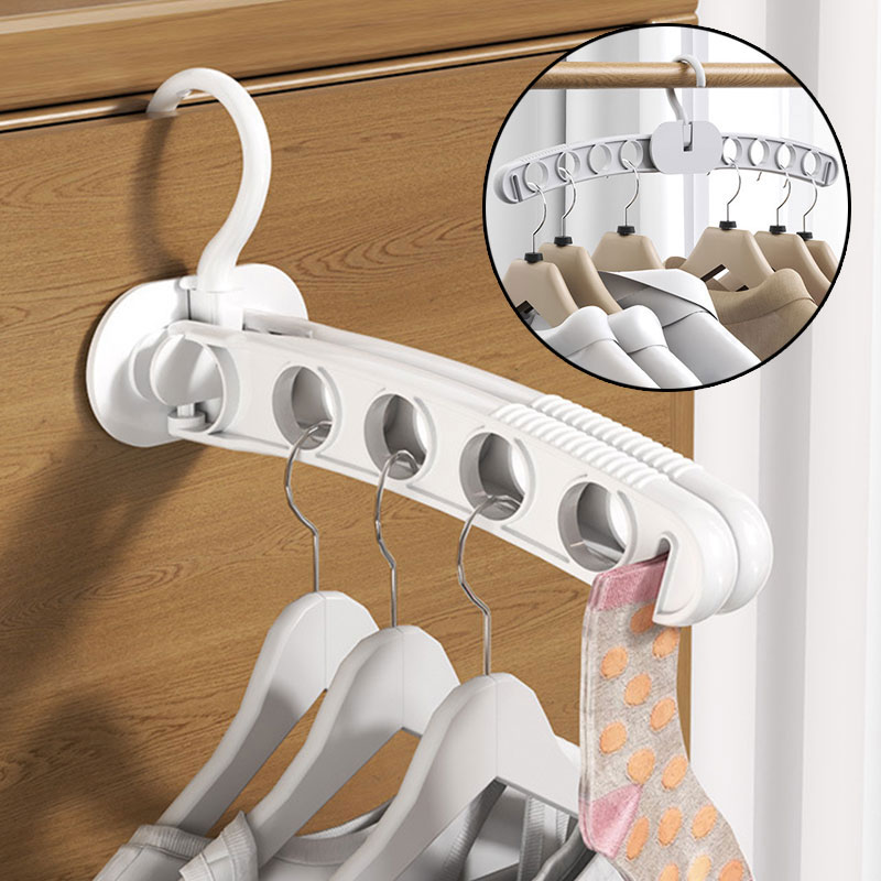 速发旅行折叠衣架便携式旅游晾衣架挂用家衣多功能五孔出差衣店晾