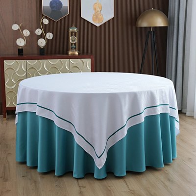 速发圆形餐桌台圆加厚酒店大圆桌桌布布艺布店宴会布桌餐饭餐厅桌