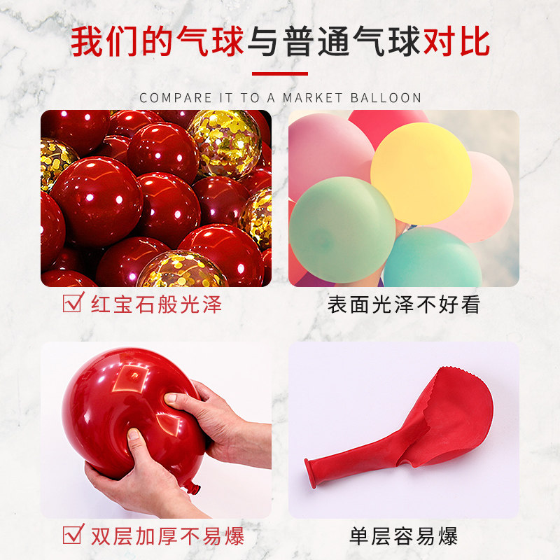 速发结婚气球浪漫装扮套装婚礼场景布置创意订婚生日派对婚庆用品