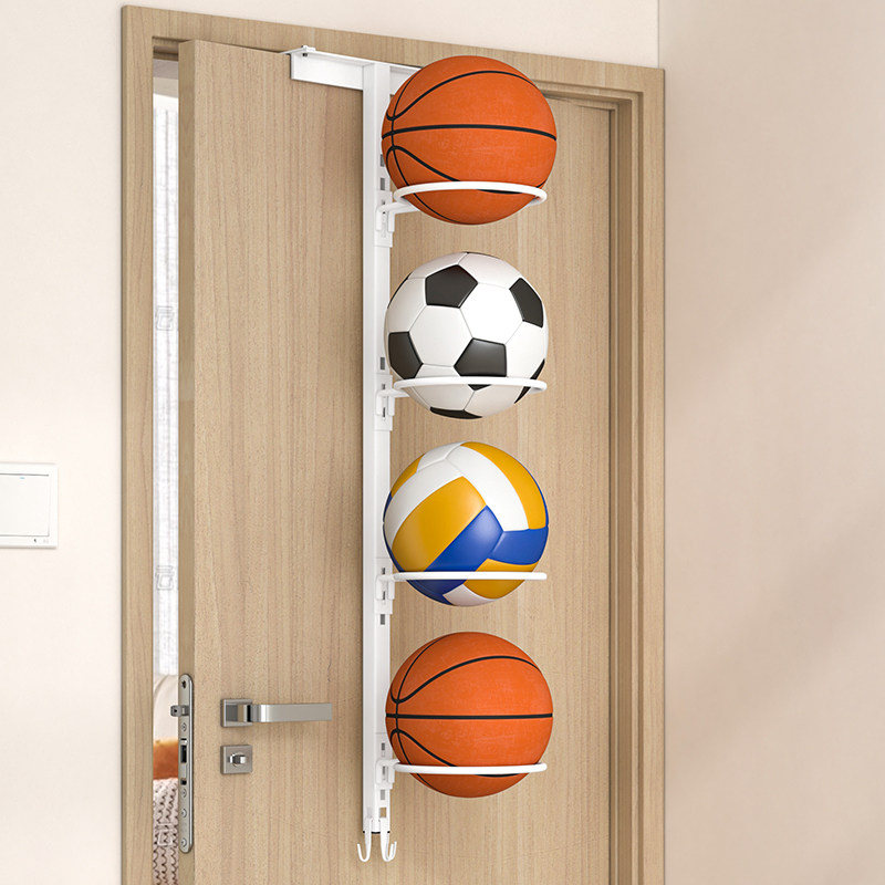 速发门后篮球收类架球架球足收纳家用放篮球挂钩置物架子儿童纳球
