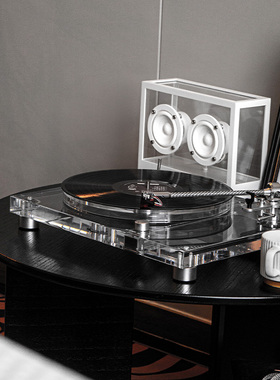 fanhao梵号 吉来P1专业级黑胶唱片机透明颜值LP黑胶机进口 2M唱头