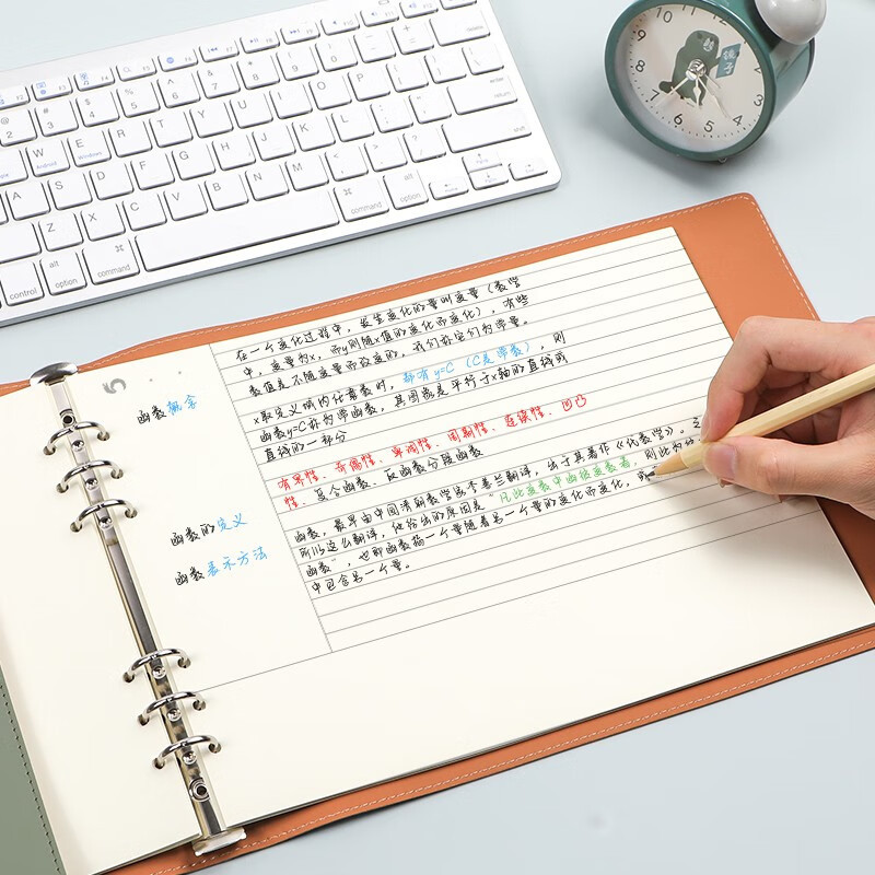 a4软皮活页本不硌手可拆卸横向空白本尔笔记本子记事本活页夹