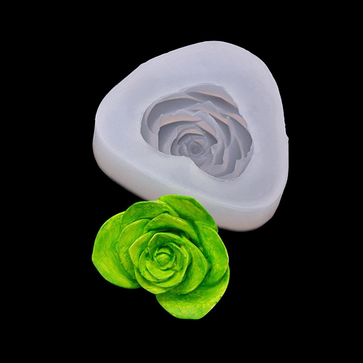 花朵蝴蝶多肉硅胶模具 滴胶石膏蜡烛香薰模具 蛋糕巧克力翻糖模具