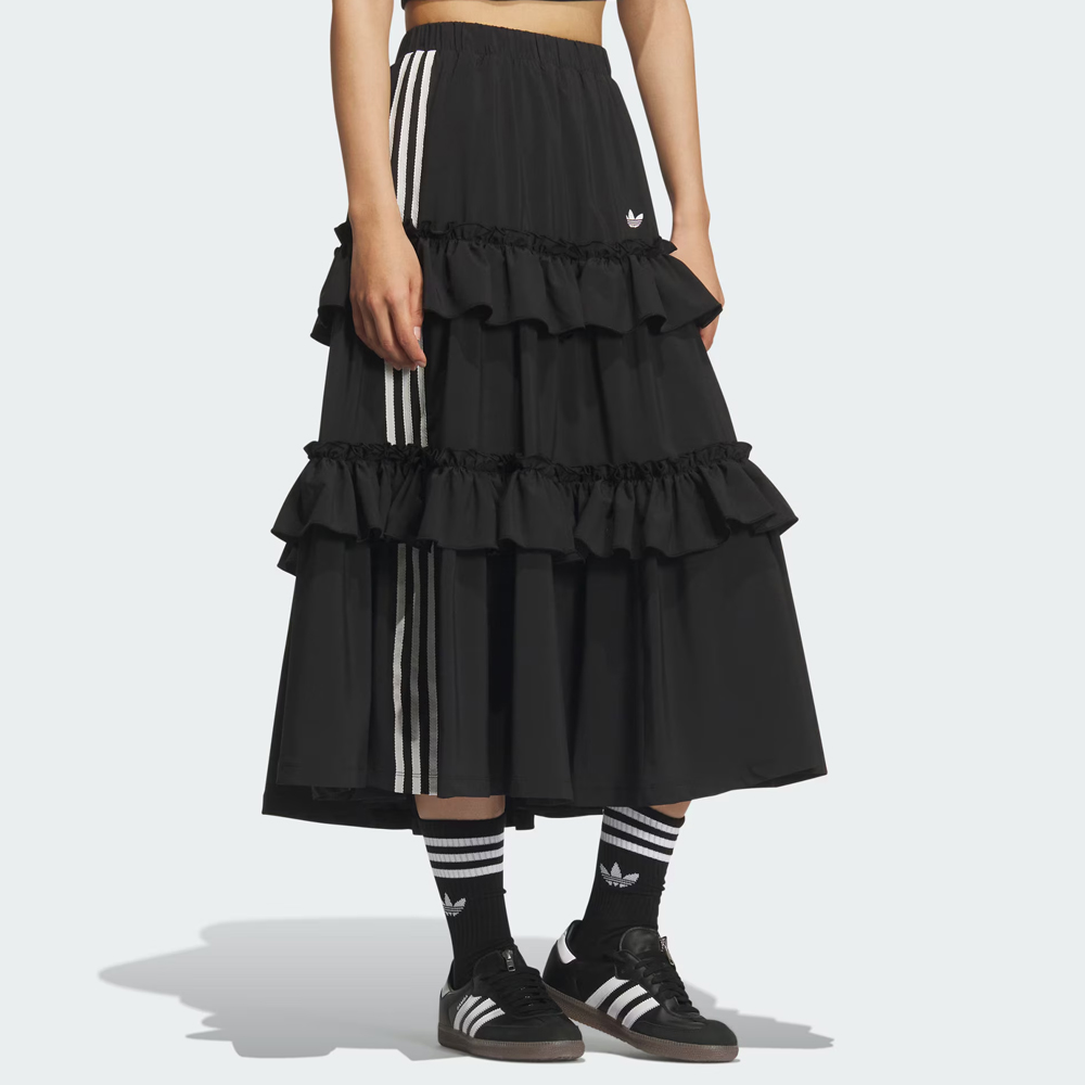 adidas阿迪达斯三叶草女子LONG SKIRT运动休闲半身裙KQ6505