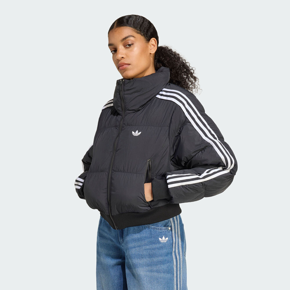 adidas阿迪达斯三叶草女子CROPPED运动休闲棉服外套JX2970
