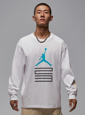 NIKE耐克男子jordan运动训练休闲圆领长袖T恤IM6508-100