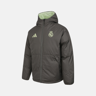 adidas阿迪达斯男子皇家马德里足球运动保暖连帽羽绒服外套JN3077