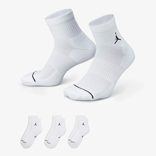 Nike耐克男女袜JORDAN袜休闲袜三双装 100 休闲袜子DX9655