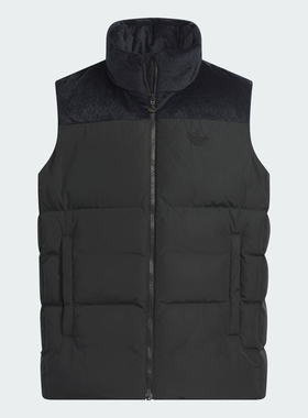 adidas阿迪达斯三叶草男大童运动休闲保暖立领羽绒服马甲KC5392