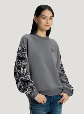 adidas阿迪达斯三叶草女子CRFTCREW运动休闲套头衫卫衣IA8931