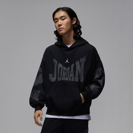 NIKE耐克男子jordan运动训练休闲针织连帽套头衫卫衣HV0094-010