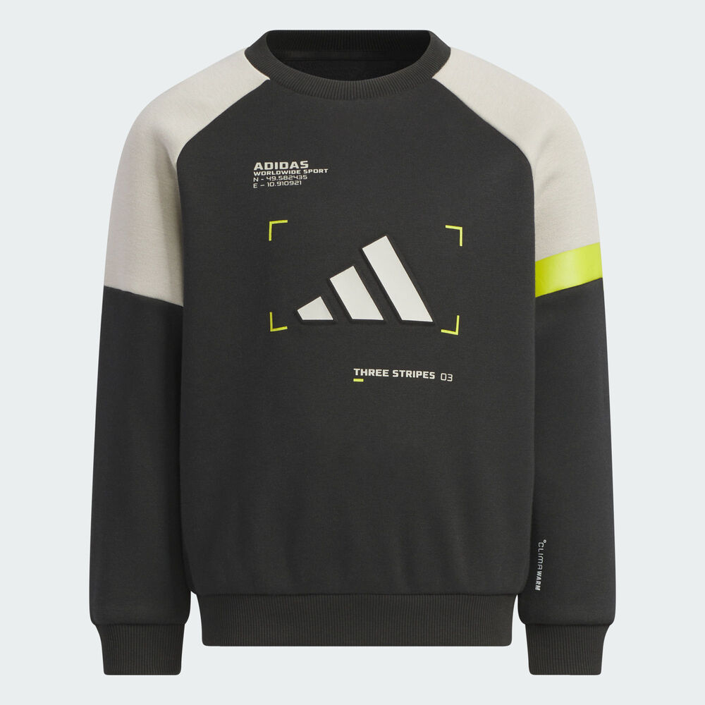 adidas阿迪达斯小童LK WARM CREW运动休闲套头衫卫衣KB5127