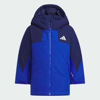 adidas阿迪达斯男小童运动训练保暖连帽羽绒服外套KC5414