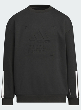 adidas阿迪达斯男大童运动训练休闲针织圆领套头衫卫衣KB5096