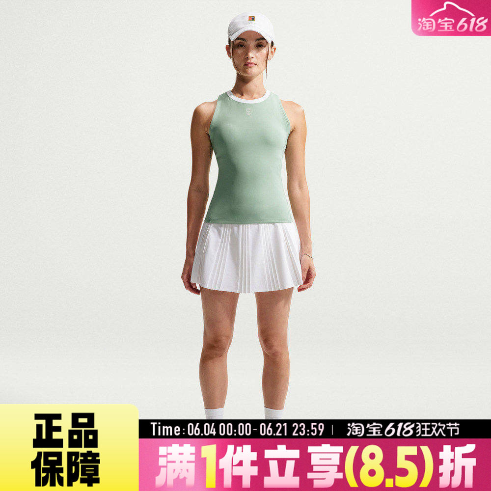 NIKE耐克女子运动休闲风时尚简约潮流紧身速干无袖背心FZ6658-006