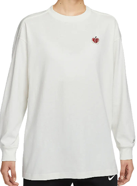 NIKE/耐克女AS W NSW LS TOP OS VDAY针织长袖运动T恤IB1670-133