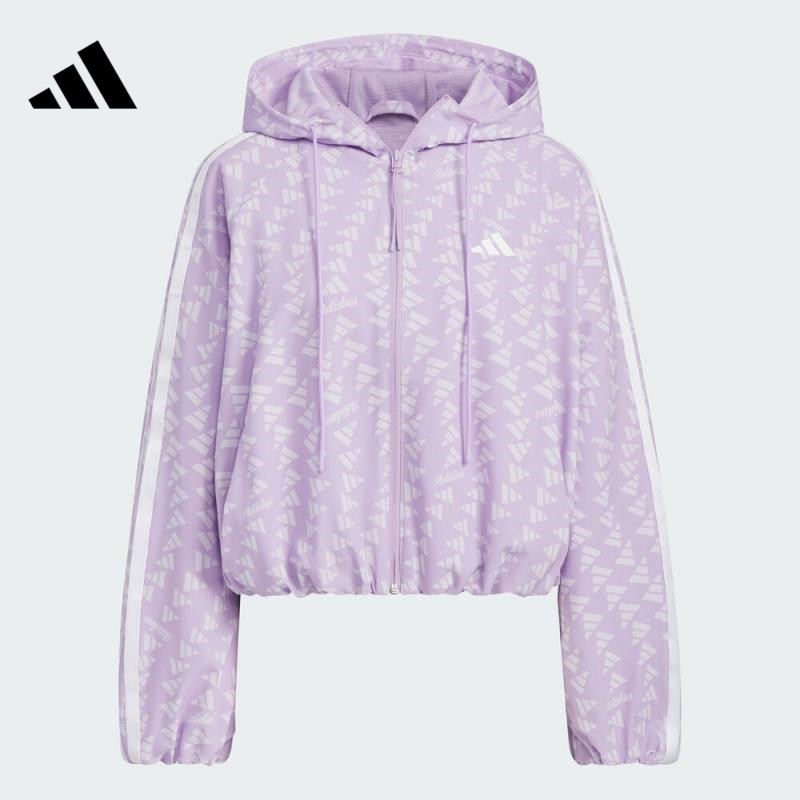 adidas阿迪达斯女子S WV JKT运动健身连帽夹克外套KB7761