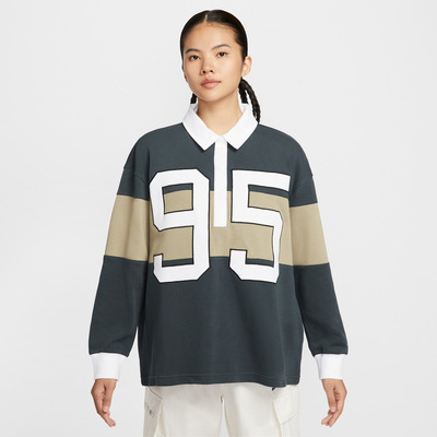 NIKE耐克女子运动训练休闲POLO衫长袖T恤HV4034-390