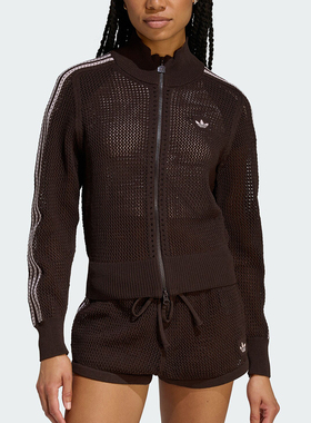 adidas阿迪达斯三叶草女子运动健身夹克外套KE0202