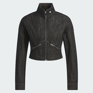 adidas阿迪达斯三叶草女子DENIM JKT运动健身夹克外套KH1185