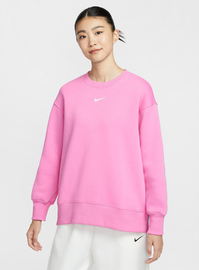 NIKE耐克女子运动休闲圆领套头衫卫衣FZ4271-675