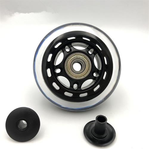 适用五星透明pu轮拉杆箱耐用家具轮耐磨静音健身器材单轮子聚氨酯