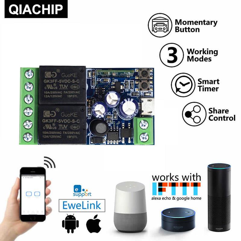 适配eWelink易微联WiFi智能开关2CH两路通断器USB5V DC7V 12V 24V