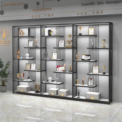 适配带灯化妆品美容院产品展示柜奖状陈列架鞋架包包展示架护肤品