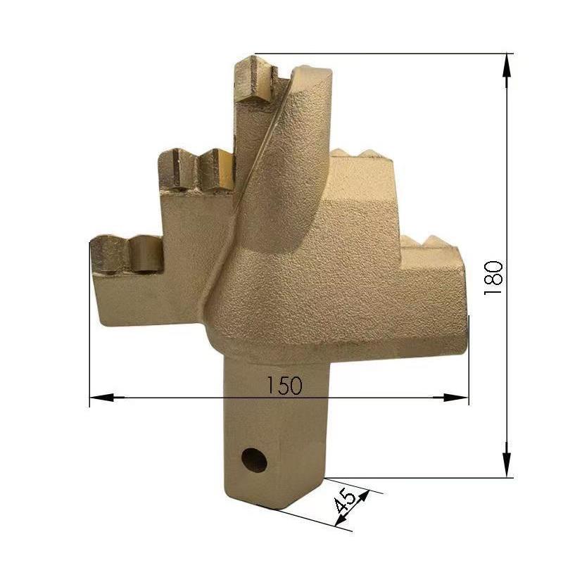 适配挖机改光伏螺旋钻机钻加宽定位钻头合金耐磨打桩机150引孔机