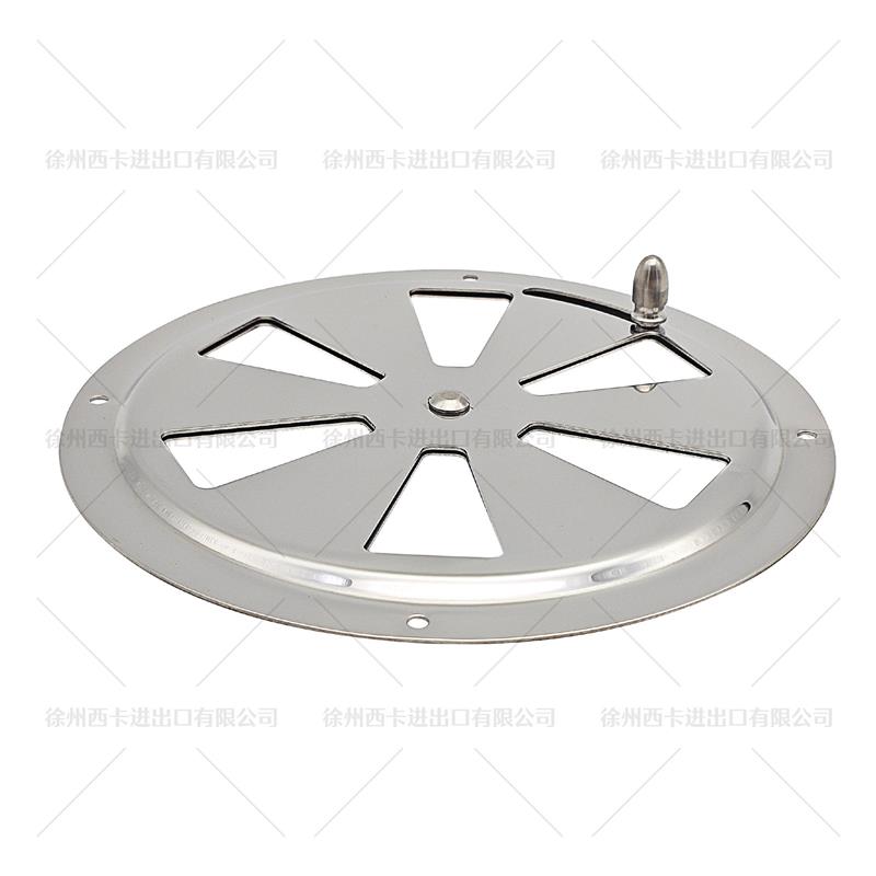 适配源头供应304不锈钢镜面圆形通风片百叶片偏心把手游艇房车船