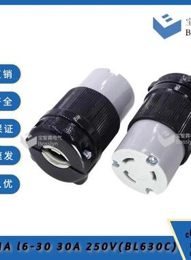 适配出口美国加拿大灌装机搅拌机转子泵专用美式插头 30A250VNEMA