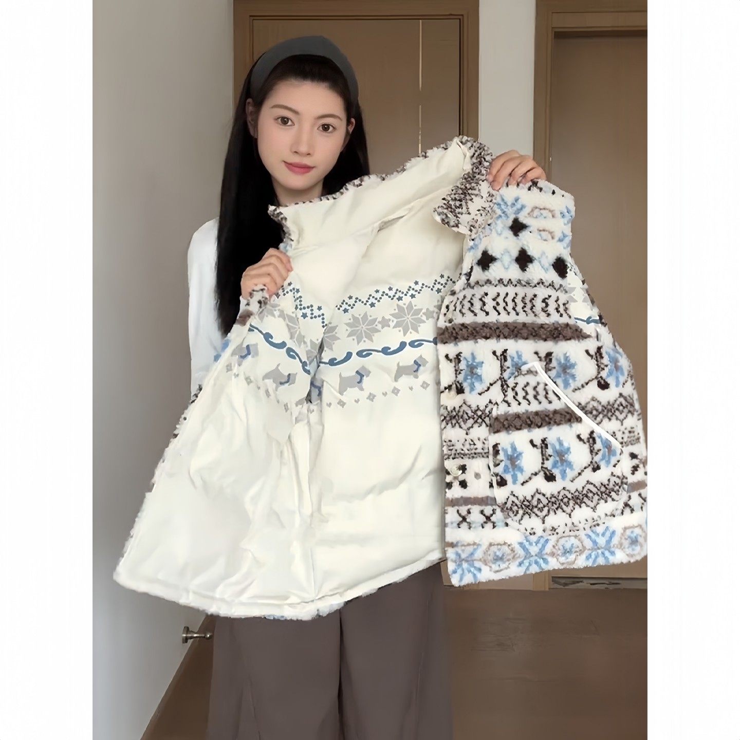 费尔岛摇粒绒马甲男款潮牌高级感双面穿棉背心韩系情侣装无袖棉服,男装,常规马甲,淘宝优惠券,粉丝福利购,淘宝优惠卷