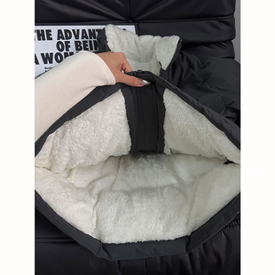 美式黑色晋江保暖棉衣高级感冬装男士御寒外套短款情侣bomber棉服