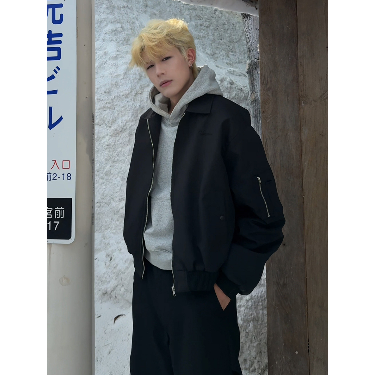 藏青色ma1飞行夹克男款秋季