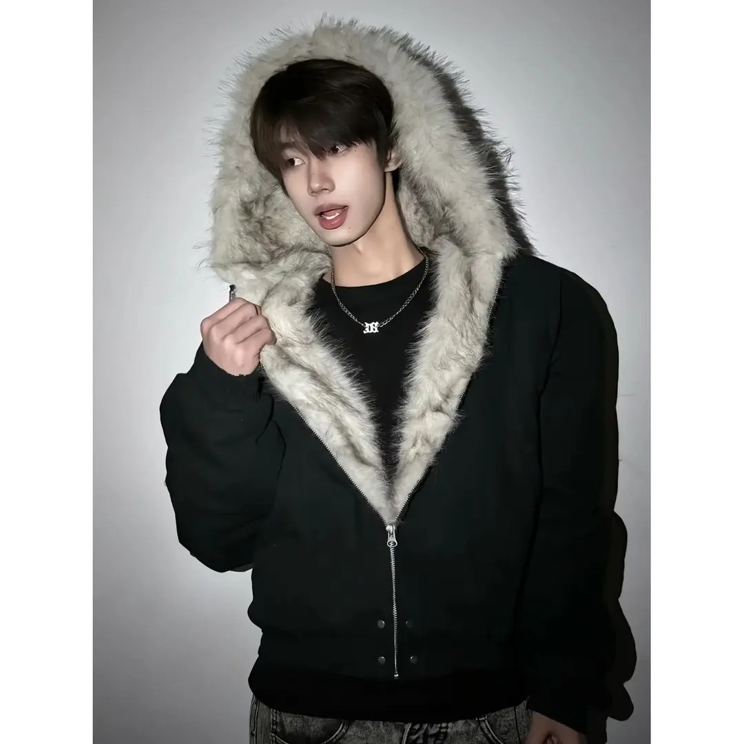 cleanfit座山雕毛领棉服男