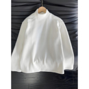 加绒加厚白色卫衣高级感内搭长袖 男冬季 T恤 半高领德绒打底衫 美式