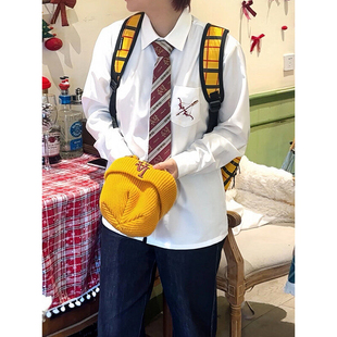 以神之名dk制服外套男夏季日系学院风刺绣长袖衬衫青少年情侣半袖