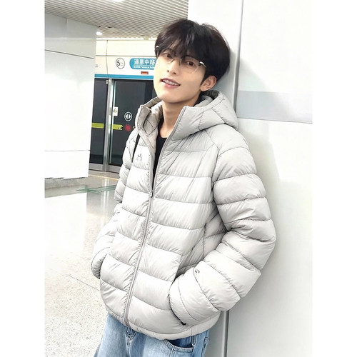 美式轻薄排骨羽绒棉服男女款冬季