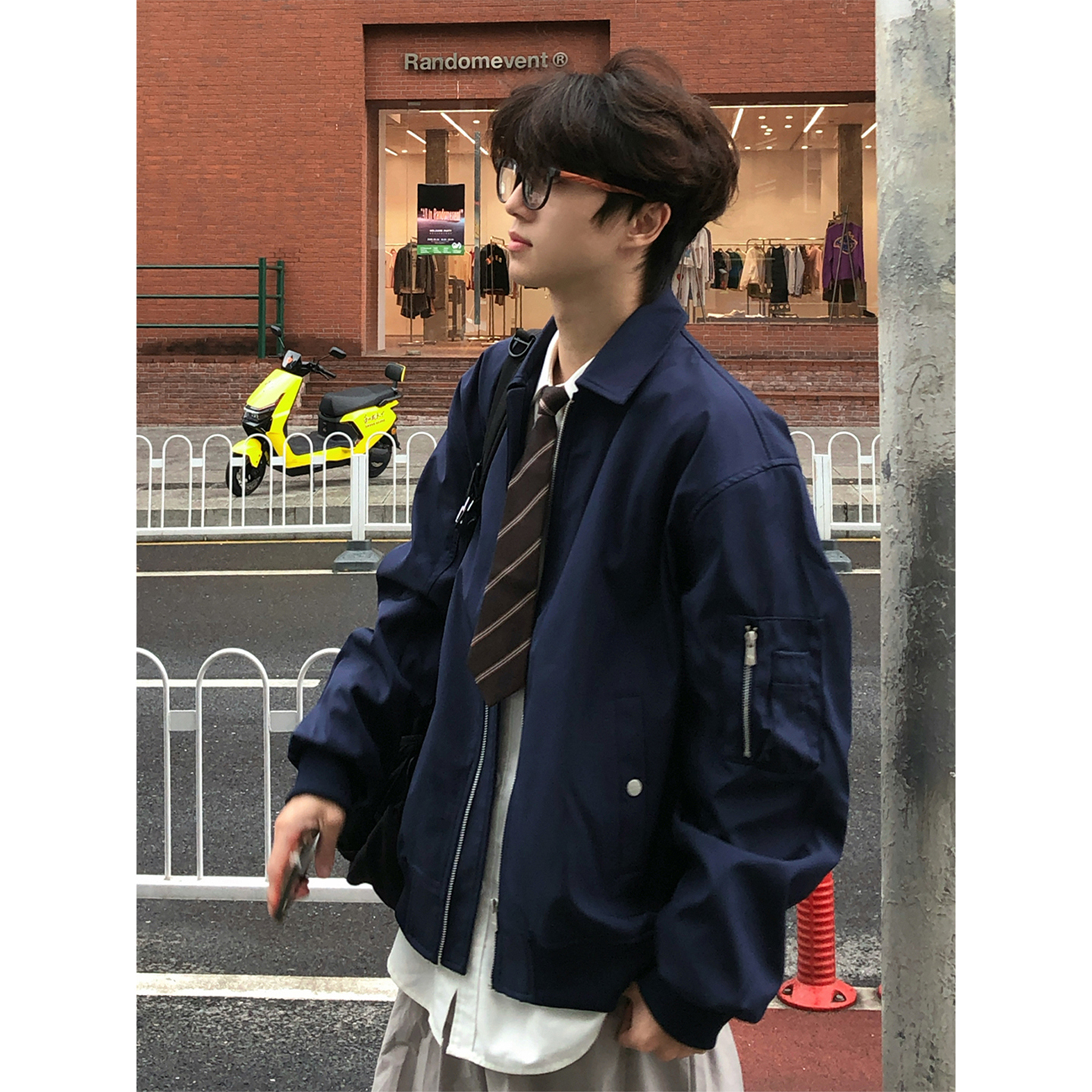 藏青色ma1飞行员夹克男款秋季