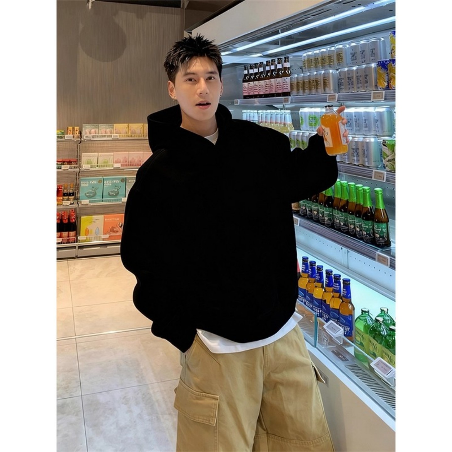 重磅硬挺山东即墨卫衣男连帽美式