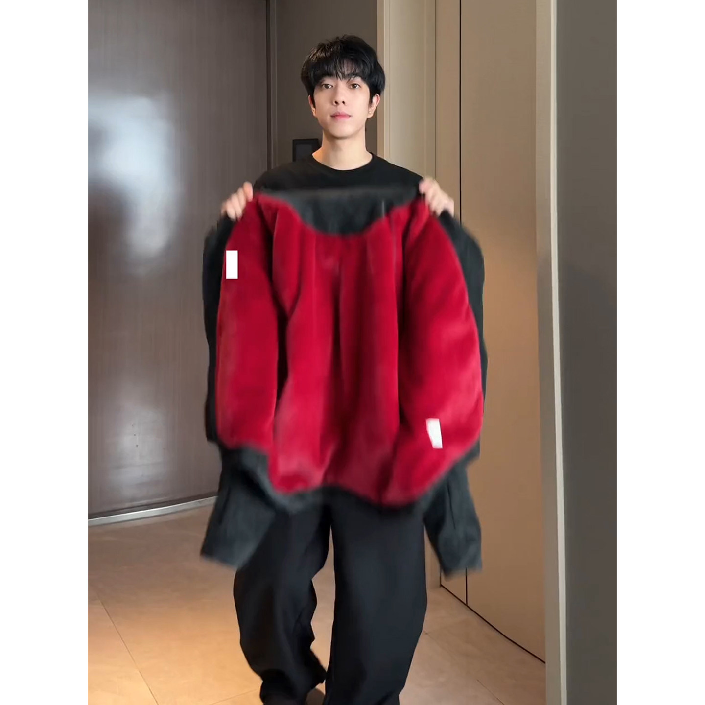 加绒加厚红内皮衣棉服男冬季防寒短款棉衣立领扎染机车服夹克外套,男装,棉衣,淘宝优惠券,粉丝福利购,淘宝优惠卷