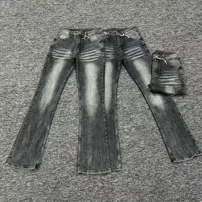 517版型波纹裂痕牛仔裤男款修身