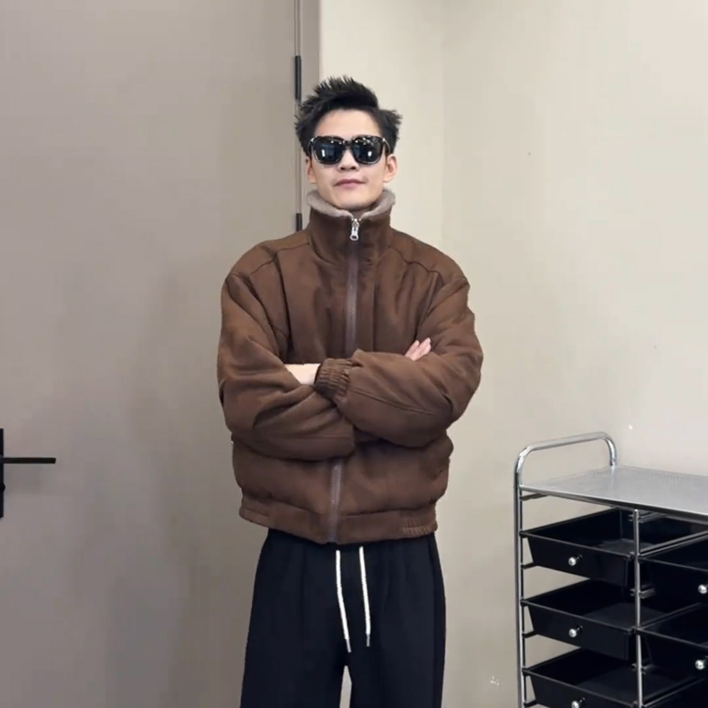 两面穿座山雕皮绒棉服男款冬季高级感痞帅外套加绒加厚派克服棉衣,男装,棉衣,淘宝优惠券,粉丝福利购,淘宝优惠卷