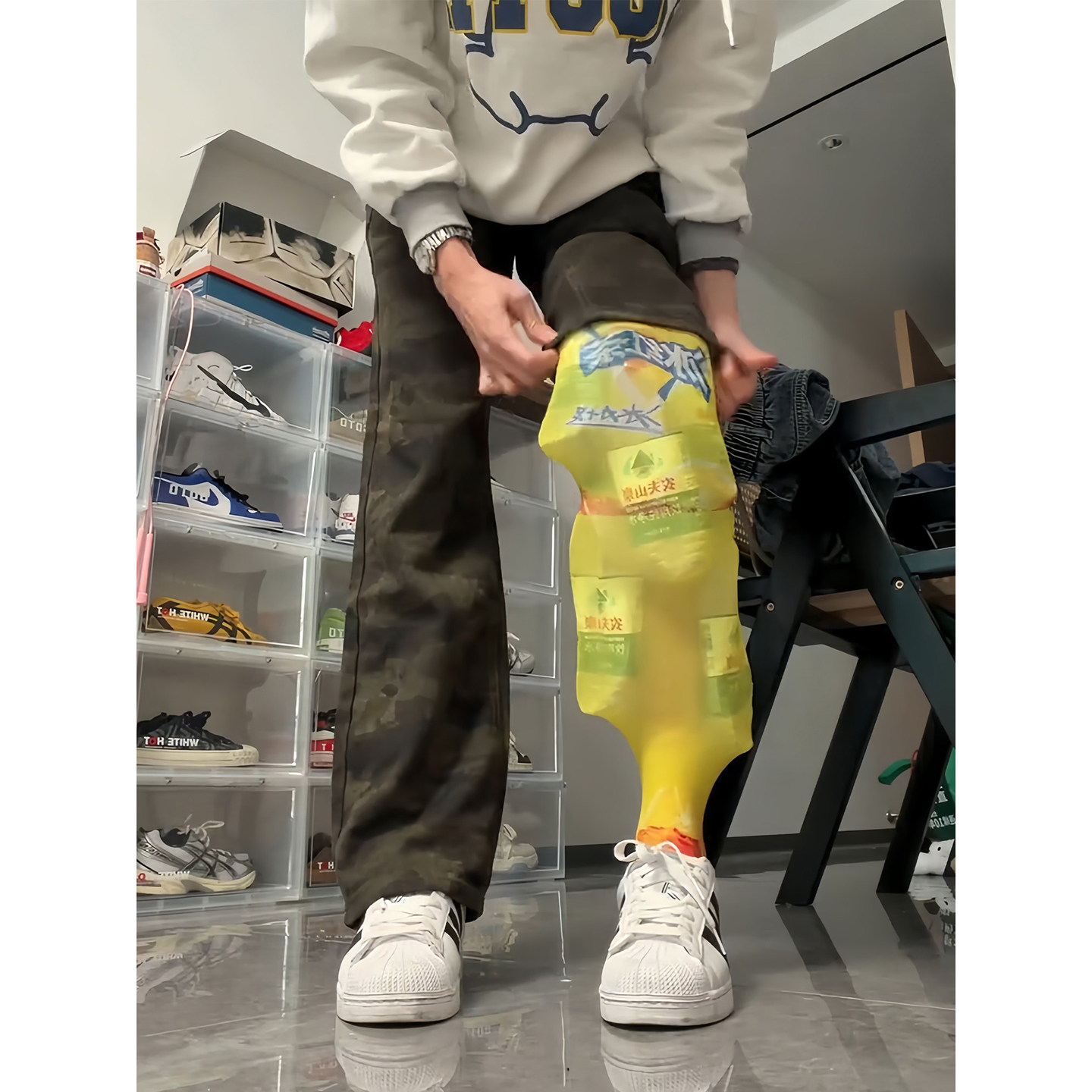 美式复古迷彩微喇牛仔裤男春季加绒加厚工装裤cleanfit直筒弯刀裤,男装,牛仔裤,淘宝优惠券,粉丝福利购,淘宝优惠卷