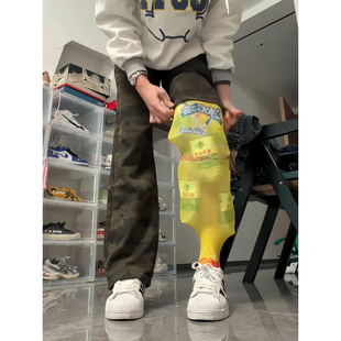 美式复古迷彩微喇牛仔裤男春季加绒加厚工装裤cleanfit直筒弯刀裤