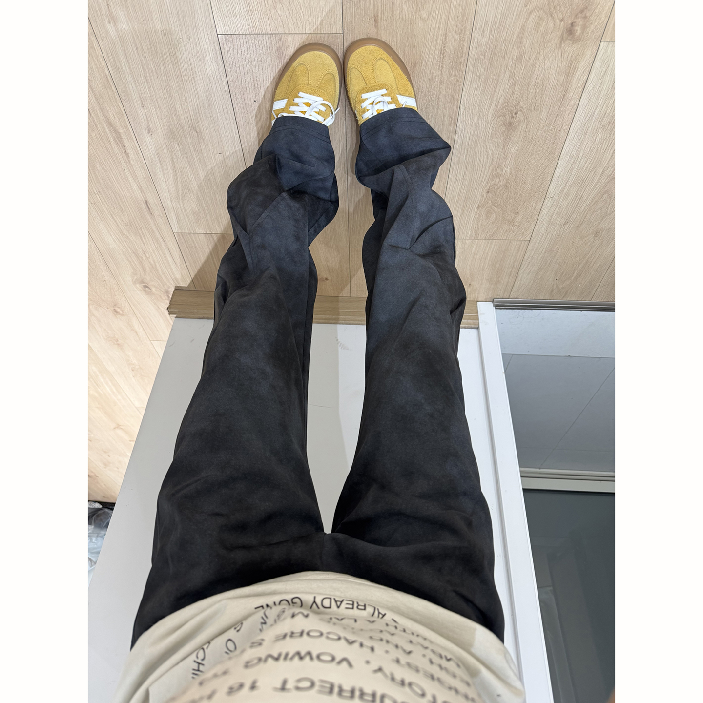 美式扎染伞兵工装卫裤男秋季褶皱